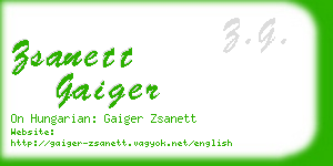 zsanett gaiger business card